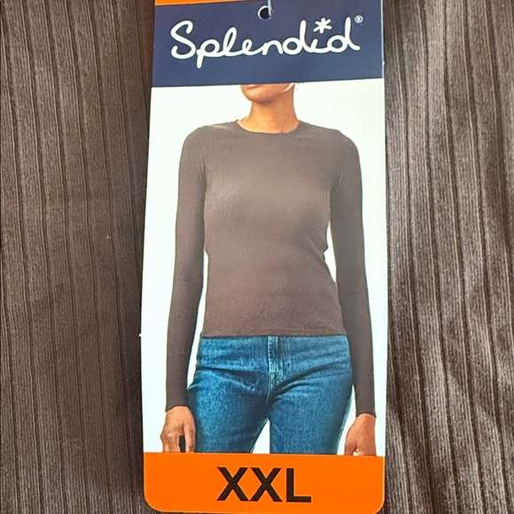 Splendid brown long sleeve ribbed shirt - Picture 6 of 8